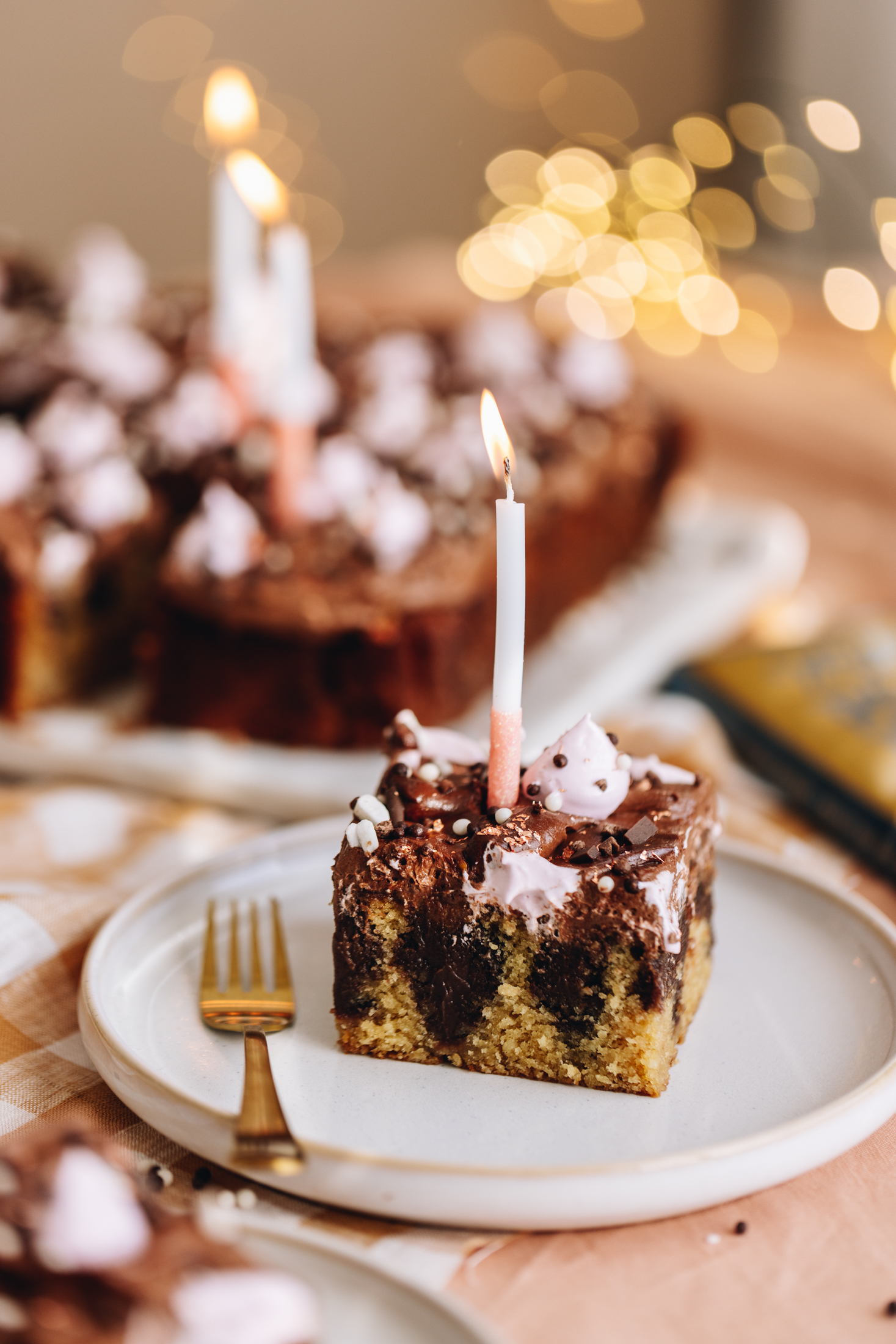 Vanilla and Chocolate Poke Cake (Nut free)