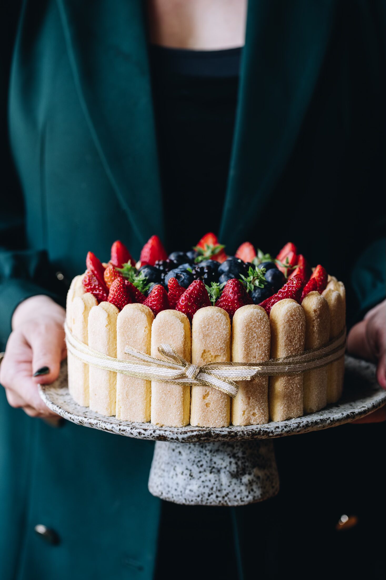 Chocolate Charlotte Cake (No-bake)