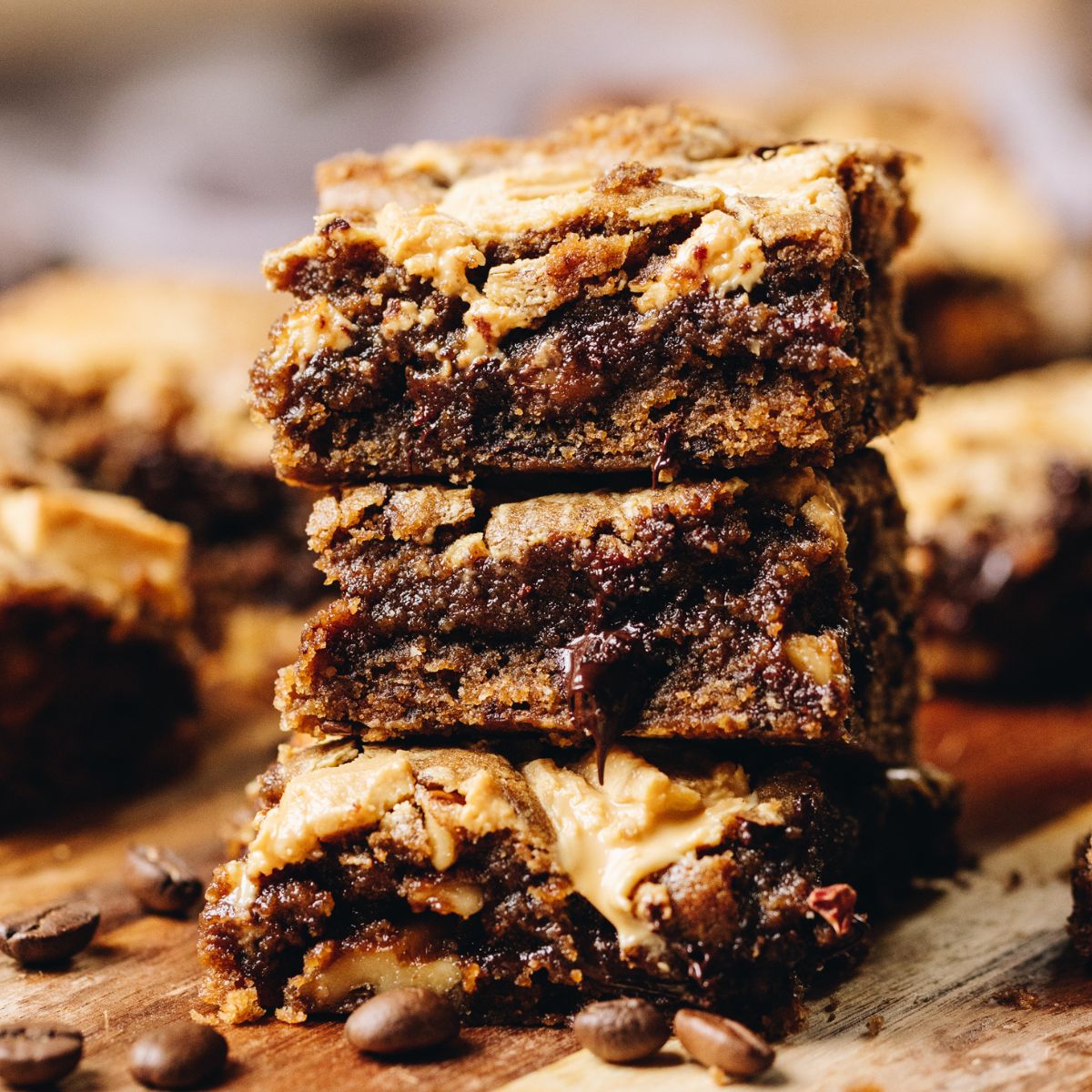 Coffee Chocolate Blondies with Walnuts