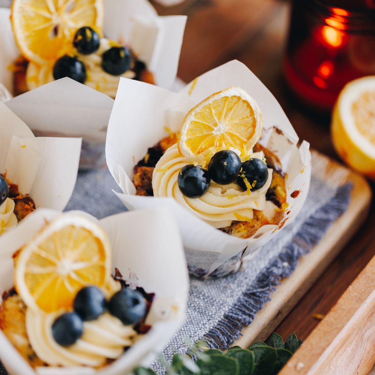 Blueberry and White Chocolate Muffins